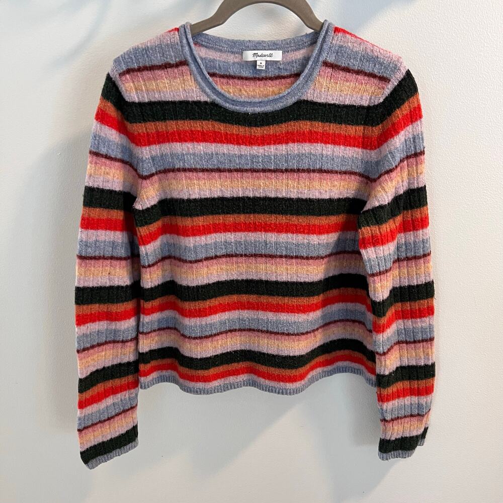 Madewell Multicolor Striped Pullover Sweater Size M